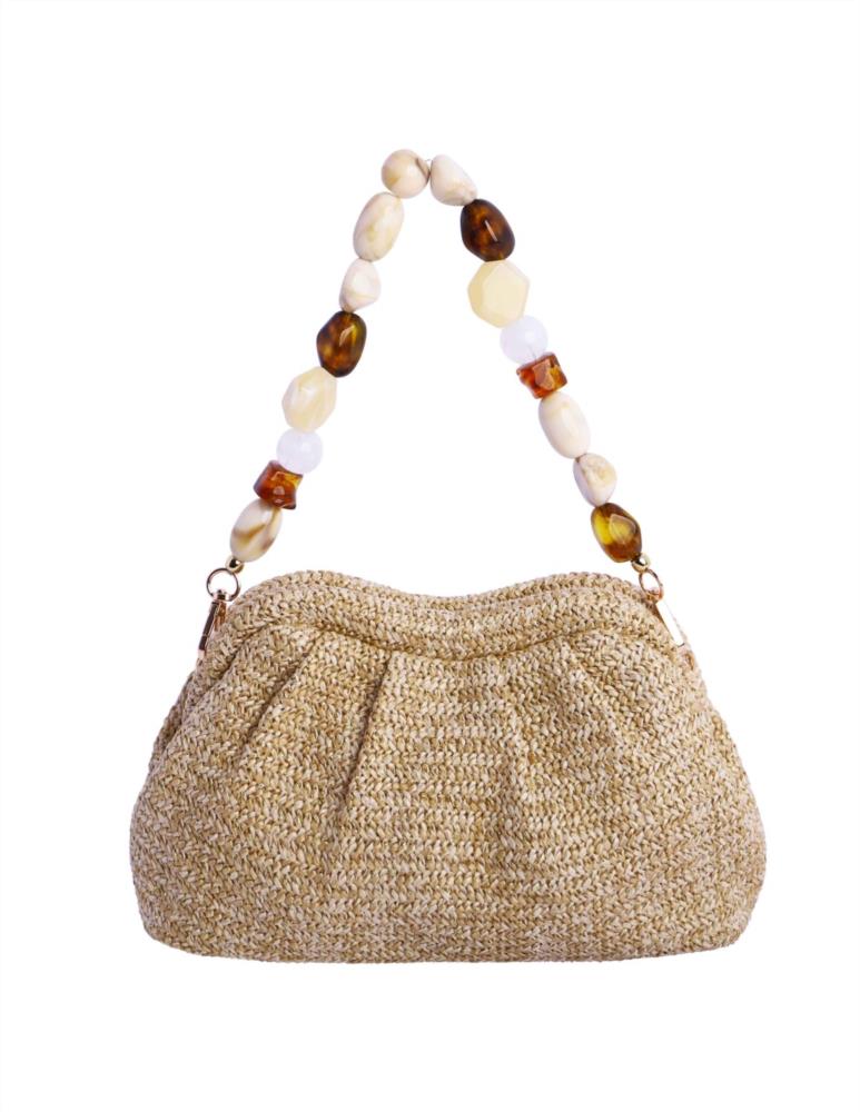 Bolso boquilla forrado onda pajilla 37550 natural trasera