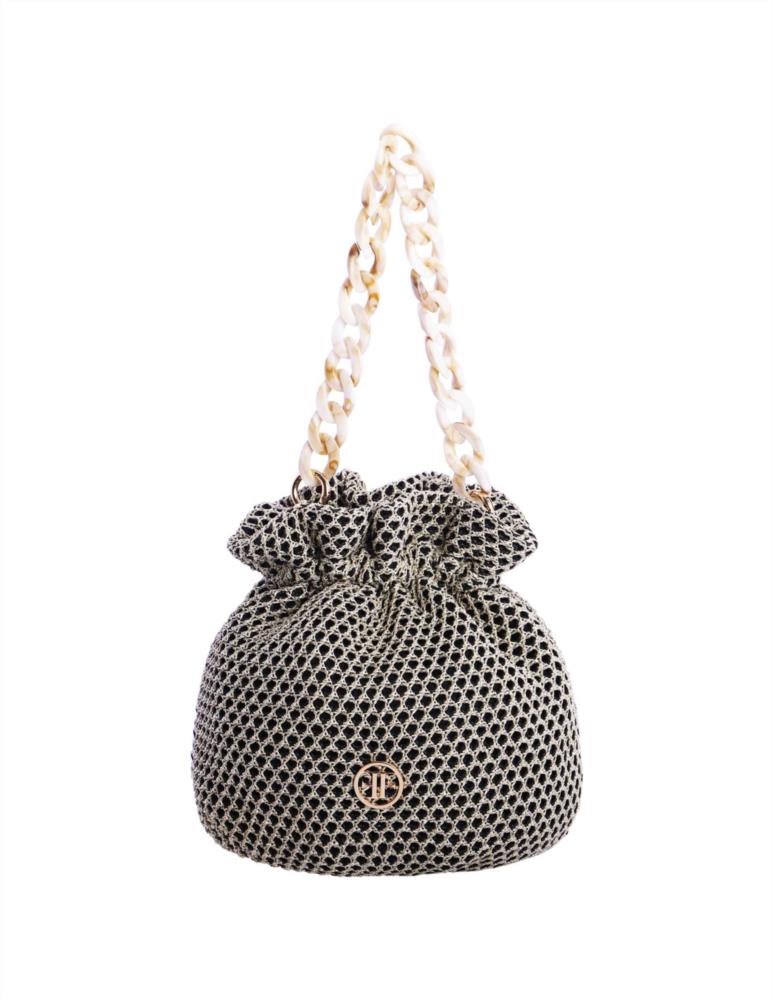 Bolso bombonera malla metal Eferri 37510 negro