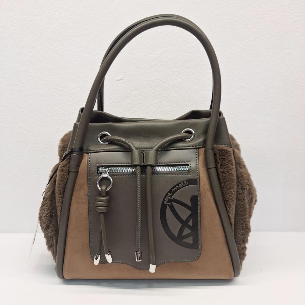 Bolso bombonera pelito Pepe Moll 252402 Mayca marrón