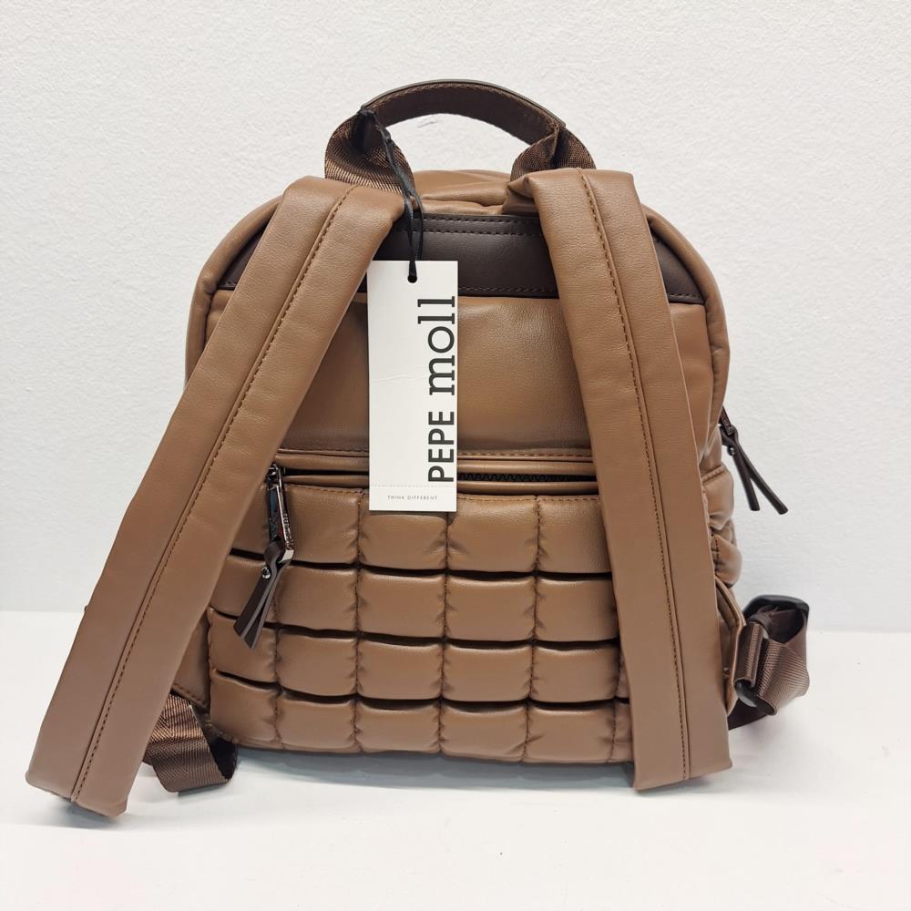 Bolso mochila acolchado cuadros Pepe Moll 252123 Victoria trasera
