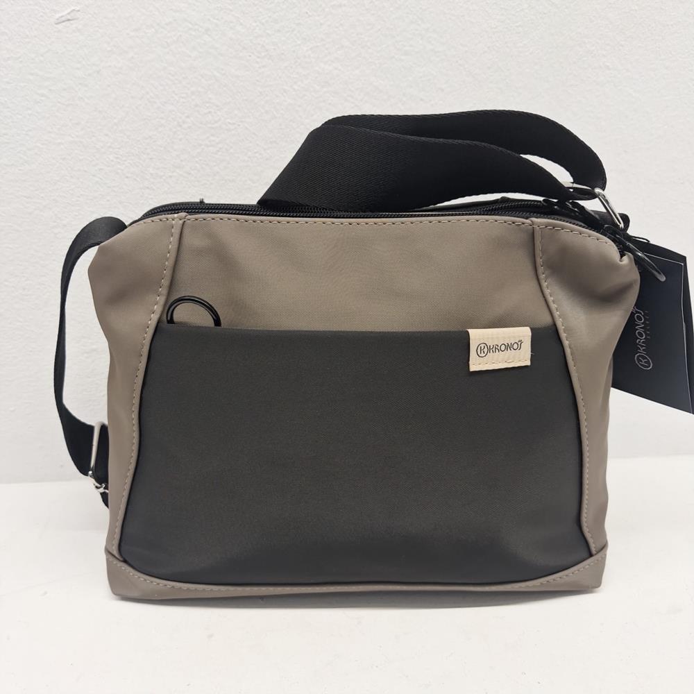 Bolso bandolera nylon multicremalleras tricolor otra cara