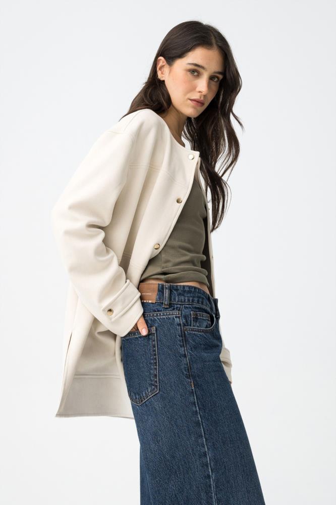 Chaqueta cuello caja antelina Tiffosi Ruby lateral