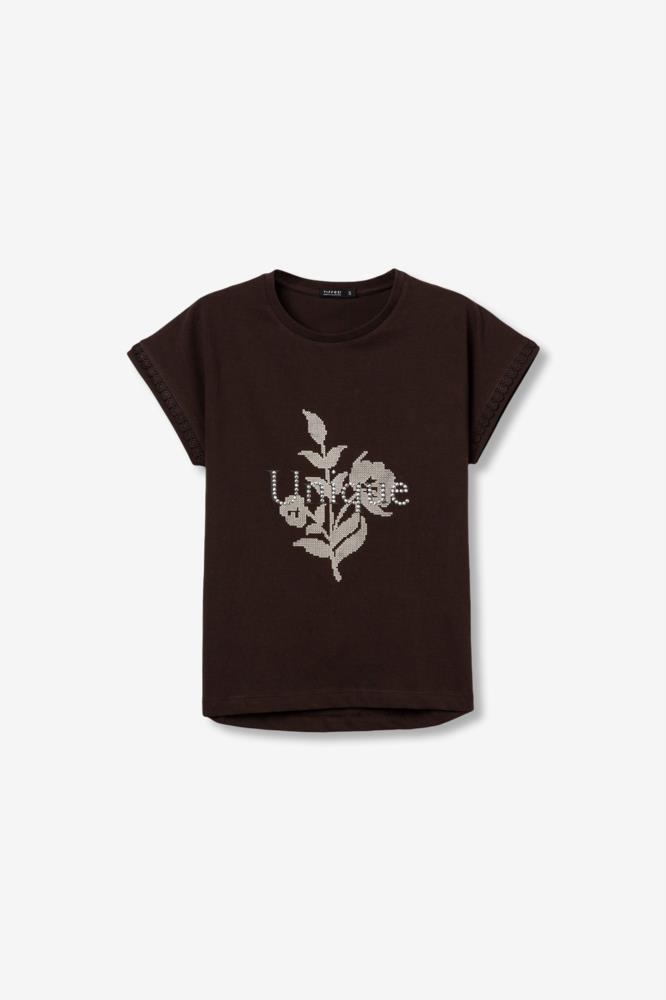 Camiseta Unique Tiffosi Natalie marrón