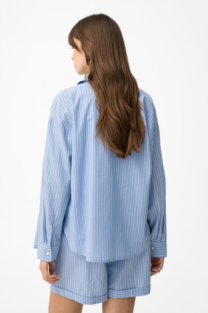 Camisa rayas con botones laterales Tiffosi Lecas trasera