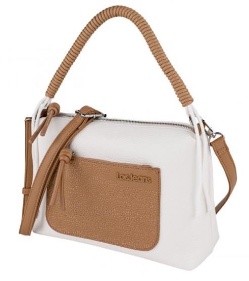 Bolso bandolera con bordado Lois Jeans 329172 blanco