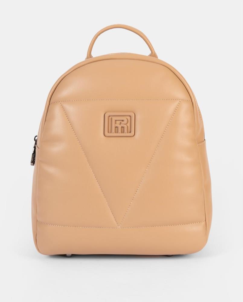 Mochila acolchada triángulos Pepe Moll Jessica beige