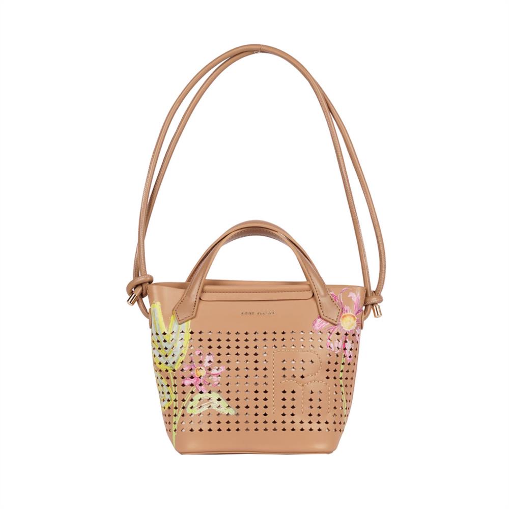 Bolso mini paquetero flores pintadas Pepe Moll Peggy