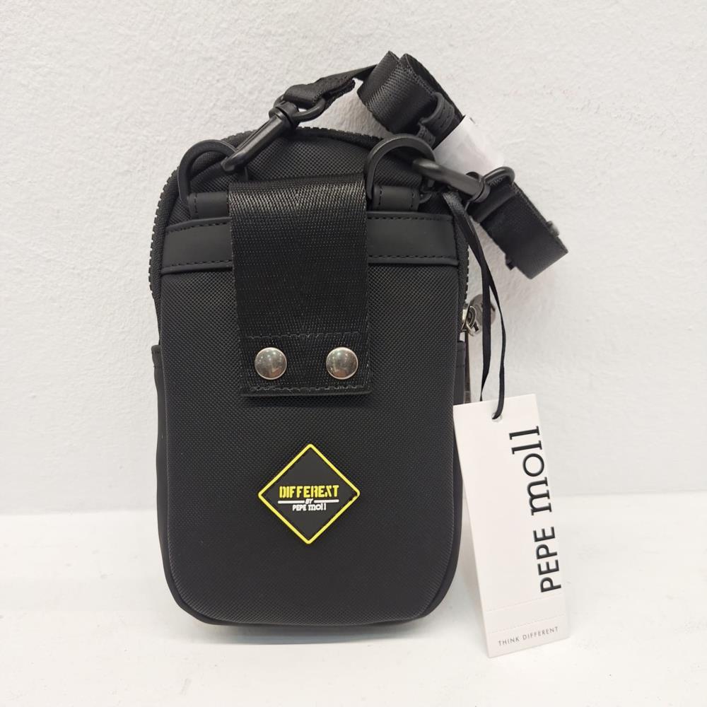 Bolsito unisex riñonera movil Pepe Moll negro trasera