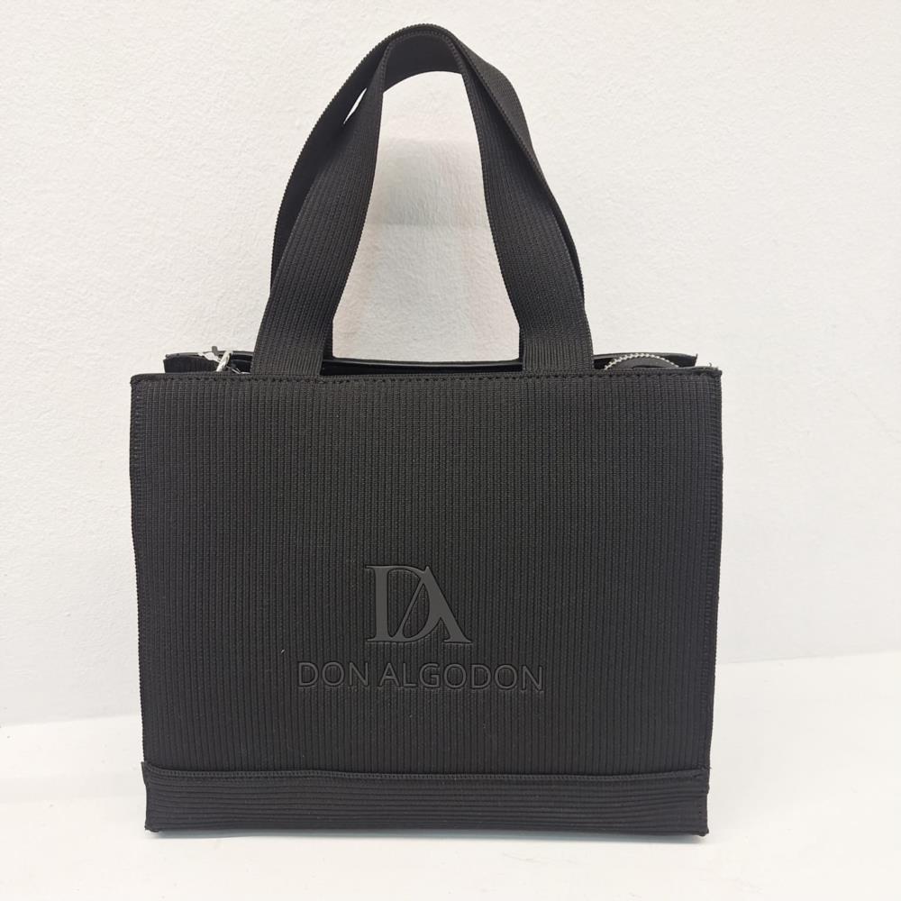 Bolso paquetero goma rallada Don algodón 7852001  negro