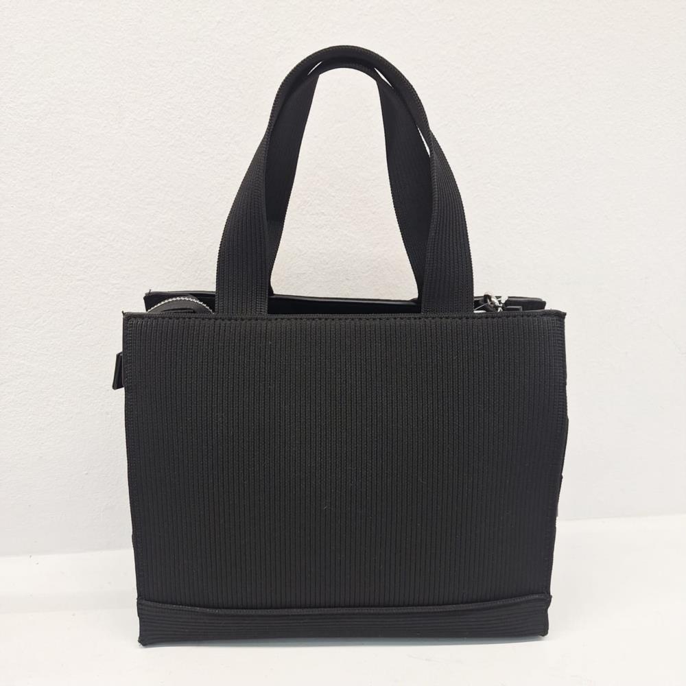 Bolso paquetero goma rallada Don algodón 7852001  negro trasera