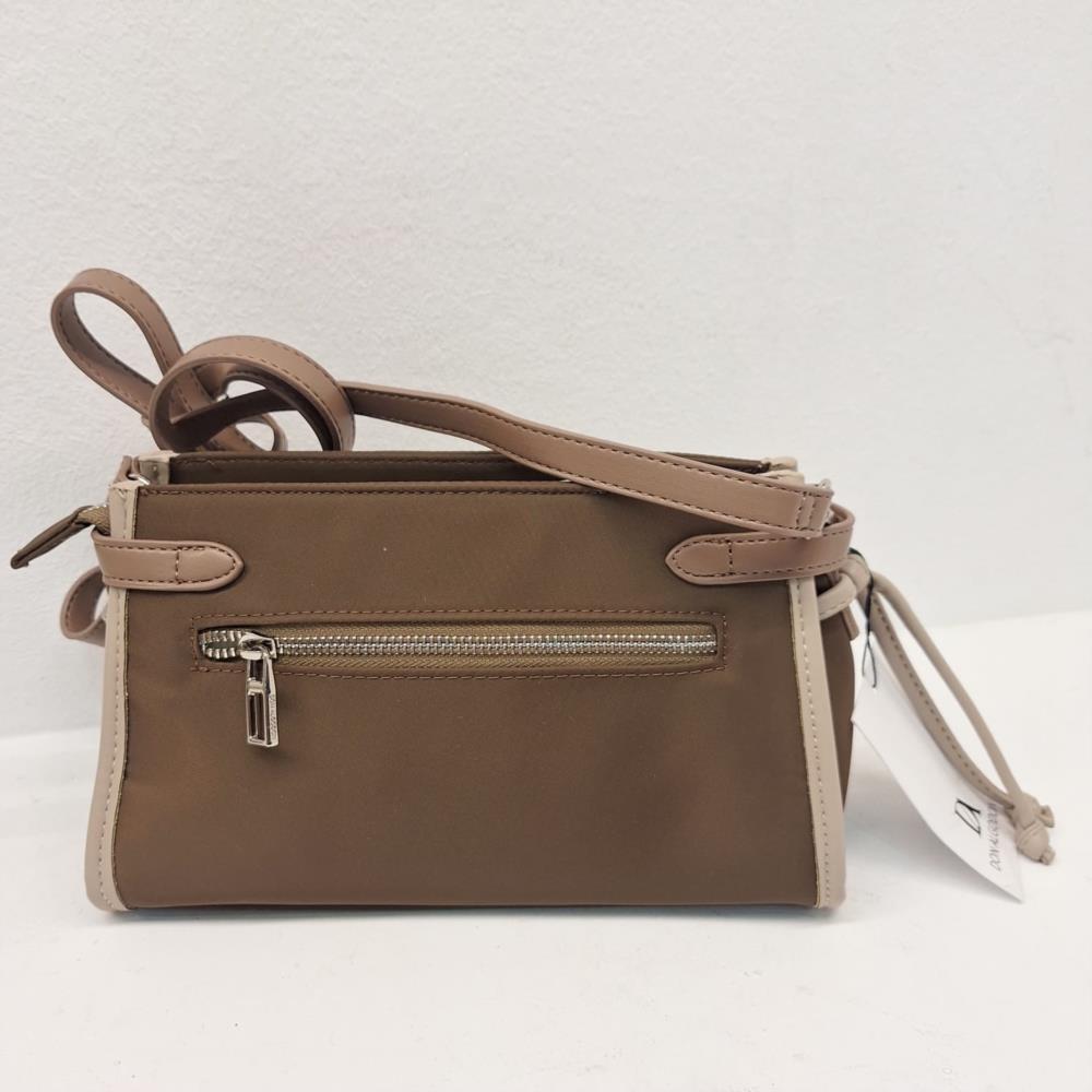 Bolso bandolera nylon Don algodón 78410 marrón trasera