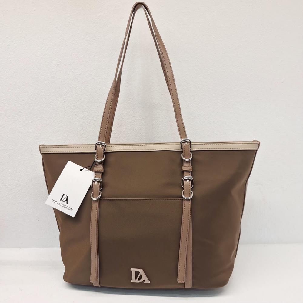 Bolso tote nylon detalles Don algodón 7839004 marrón