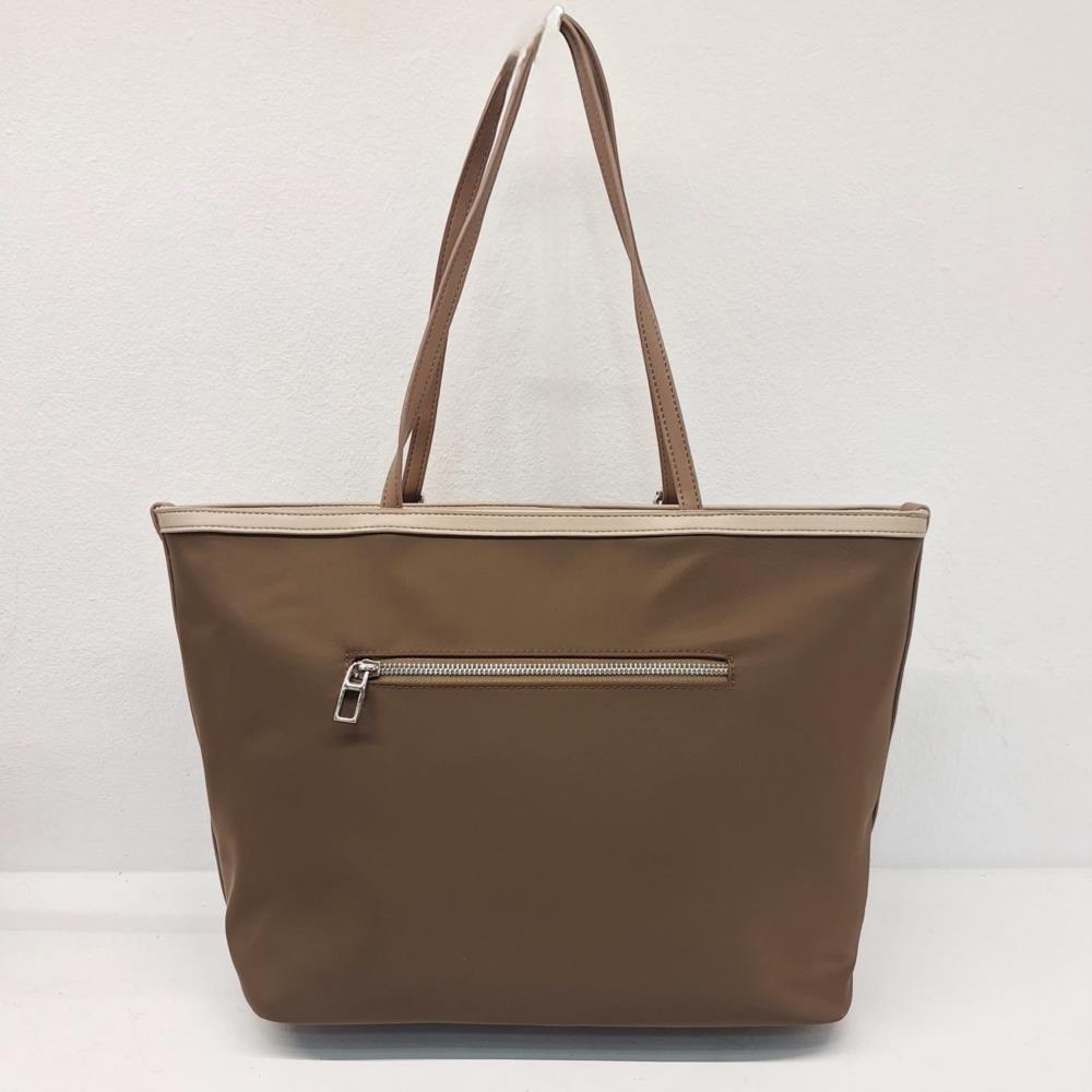 Bolso tote nylon detalles Don algodón 7839004 marrón trasera