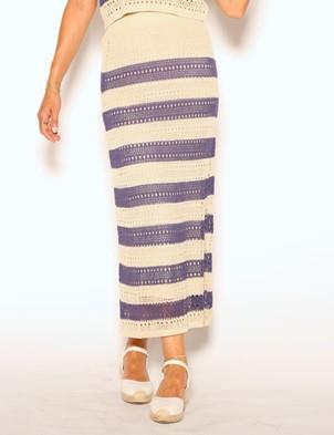 Falda rayas crochet Lemaille 26275