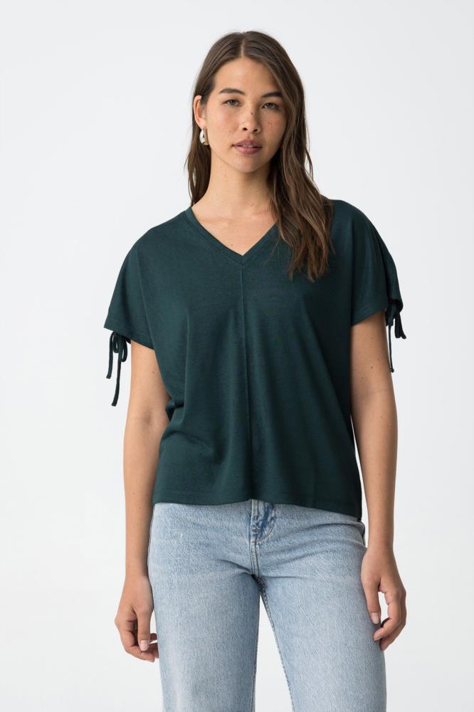 Camiseta cuello pico con jareta Tiffosi Pepita verde