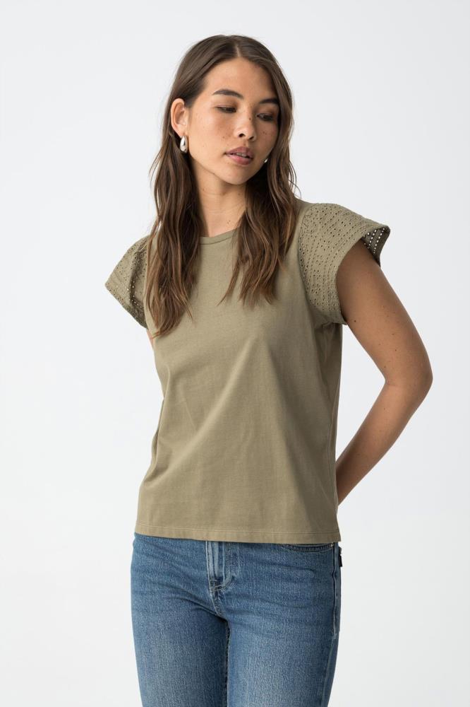 Camiseta manga tejido ingles Tiffosi Graciosa caqui