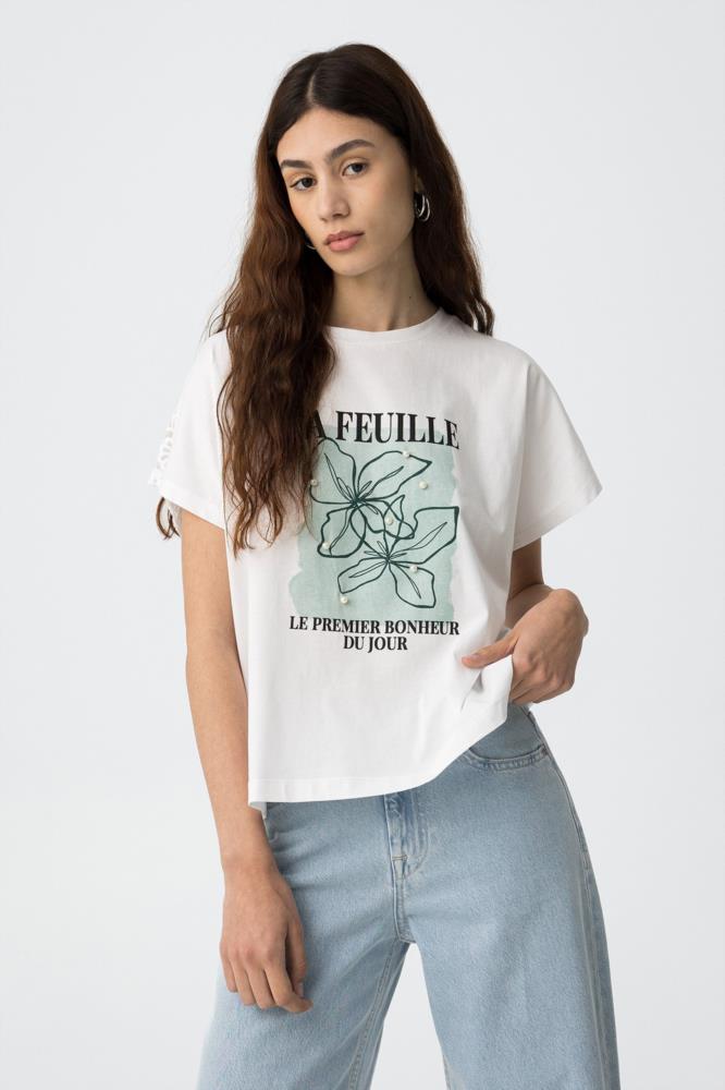 Camiseta cansú espalda estampada flor Tiffosi Malta