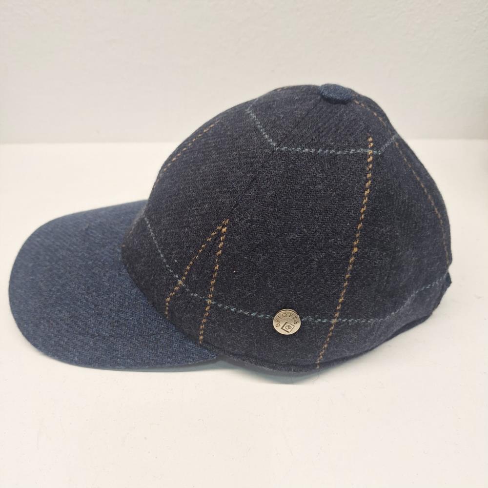 Gorra striker cuadros Beirets azul lateral