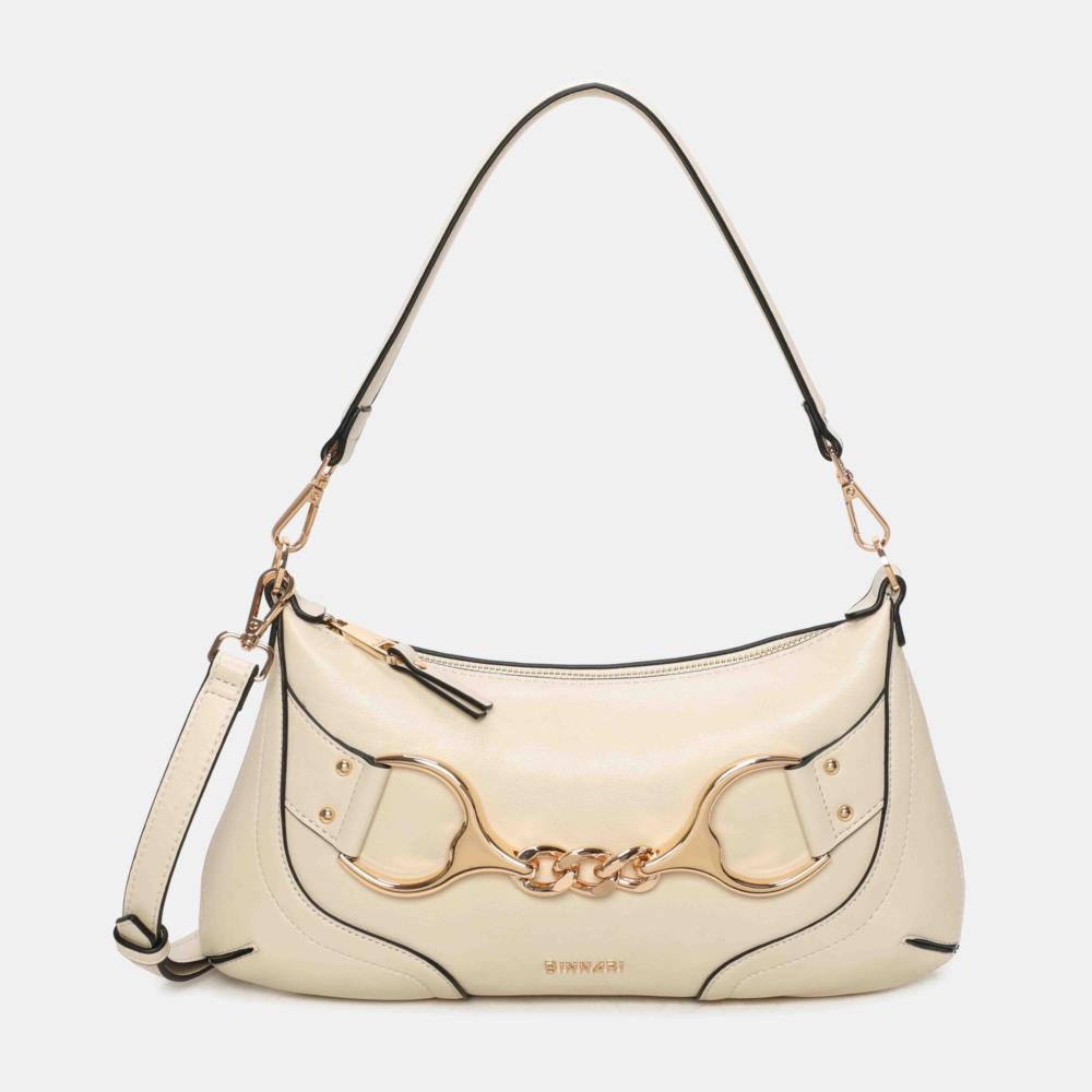 Bolso bandolera baguette estribo Binnari Lua hielo