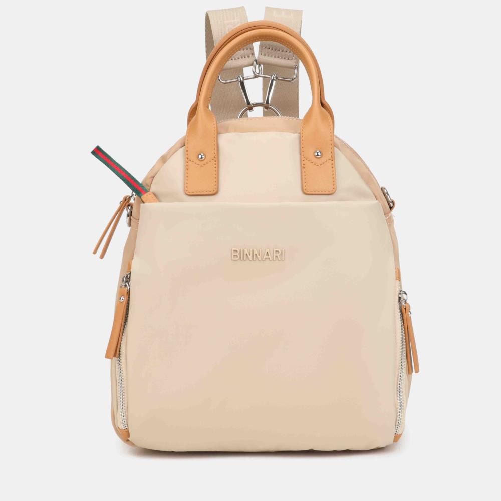Bolso mochila nylon bicolor Binnari Hiedra