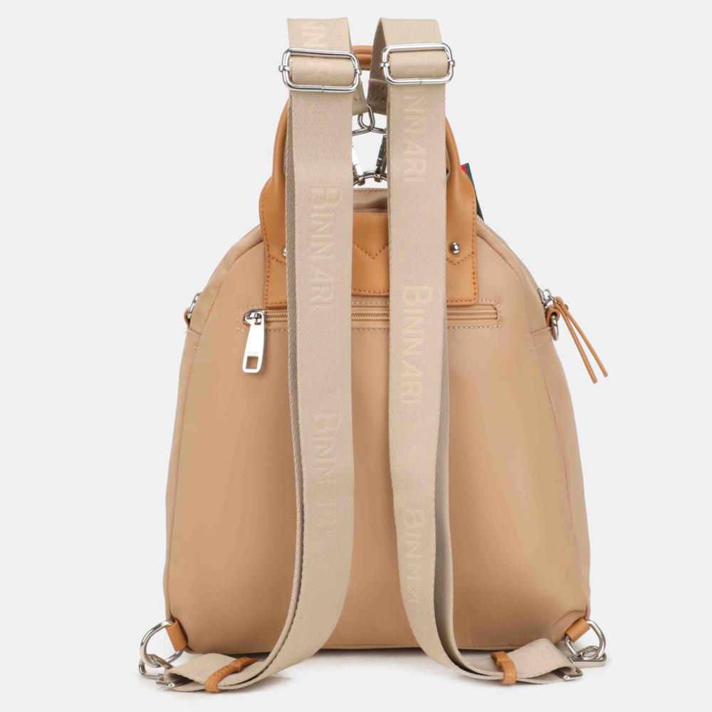 Bolso mochila nylon bicolor Binnari Hiedra trasera