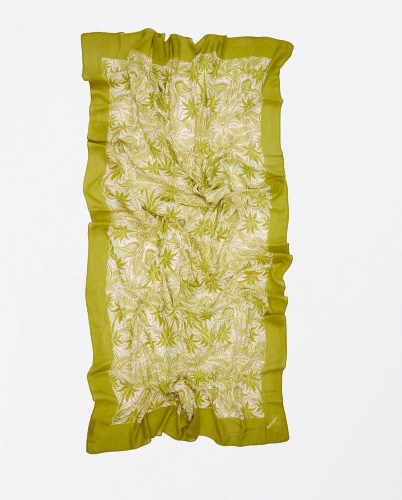 Pareo foulard con pompones Surkana Veny verde