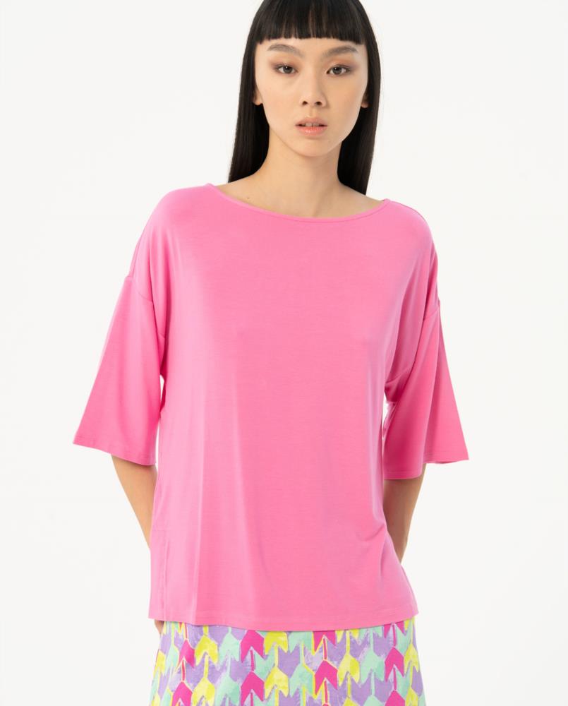 Camiseta cuello barca elástica Surkana Esbu rosa
