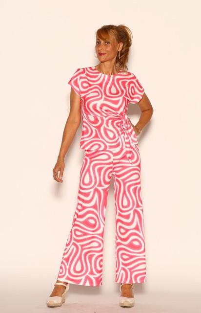 Pantalón print ondas Lemaille 26410 conjunto