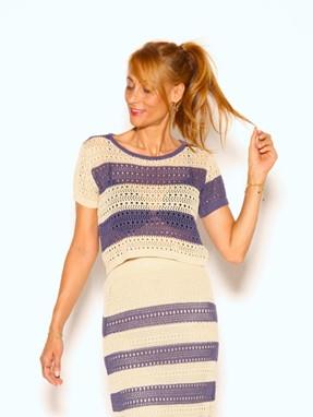 Top rayas calado Lemaille 26274