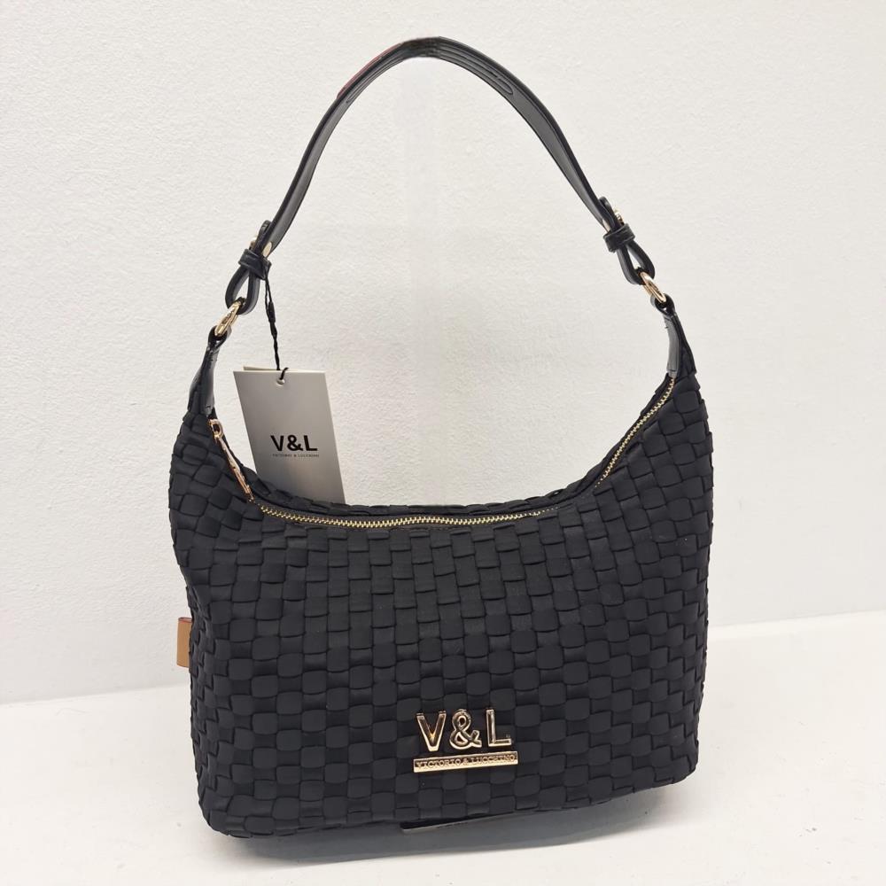 Bolso bandolera agondolado trenzado sedón  V&L