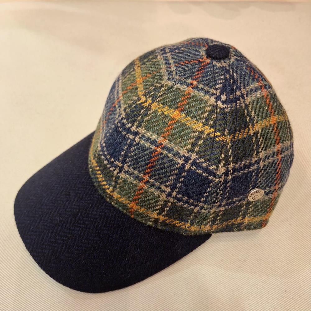 Visera Strike cuadros azul y mostaza