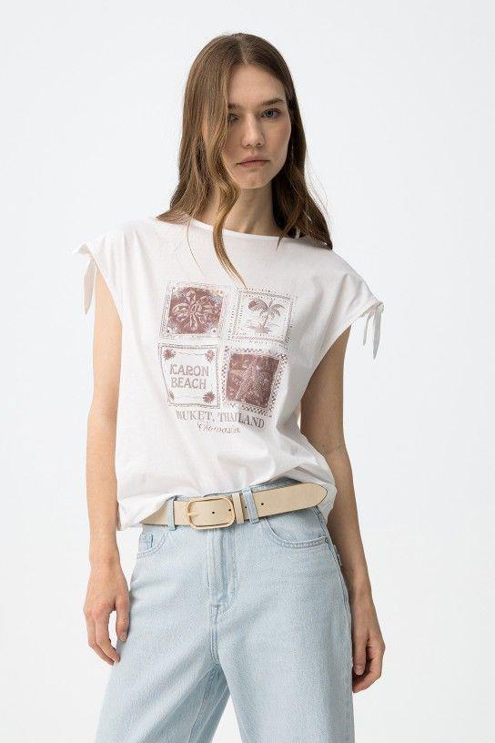 Camiseta manga con lazo cuadros Tiffosi Meloetta