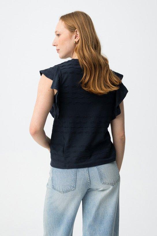 Camiseta sisa con volantito ondas Tiffosi Kyara trasera