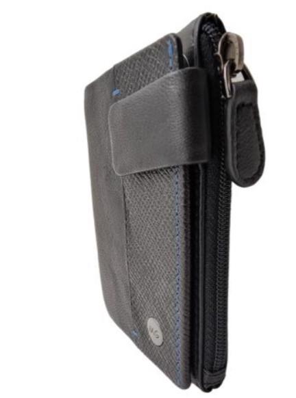 Monedero con tarjetero y puntal Manuel Gallardo 4005034 Tenerife negro lateral