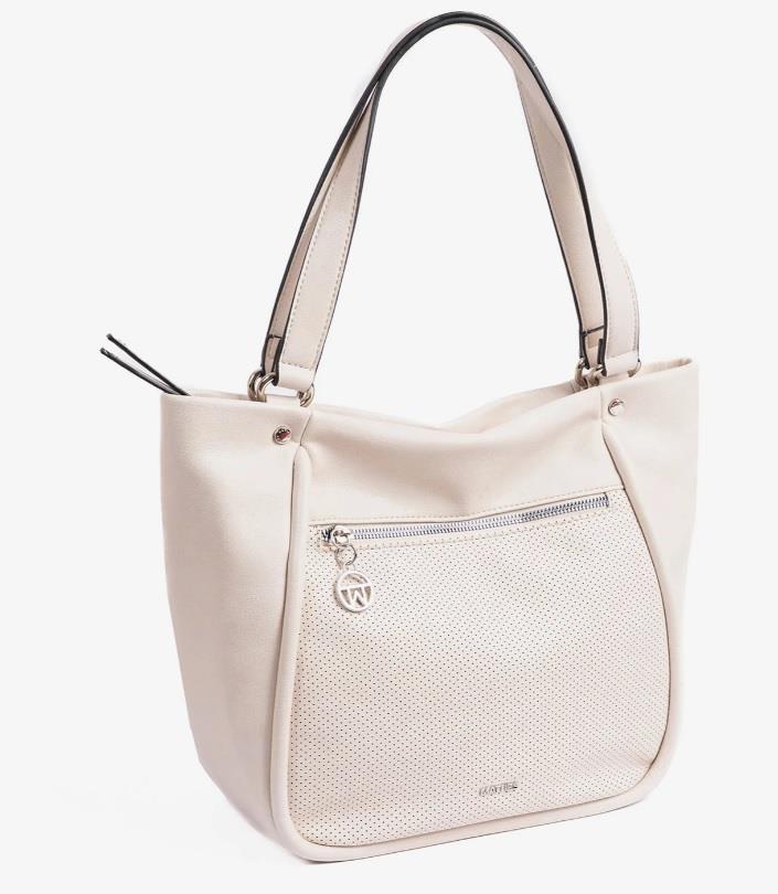 Bolso paquetero frontal punteado Matties 21065 Mellow beige