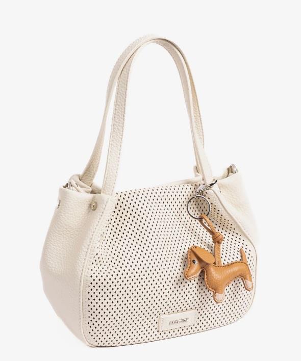 Bolso bombonera con calado frontal Matties 21062 Teckel beige