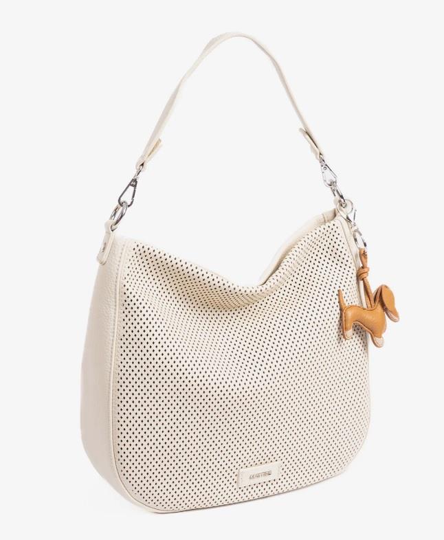 Bolso agondolado frontal perforado Matties 21061 Teckel beige
