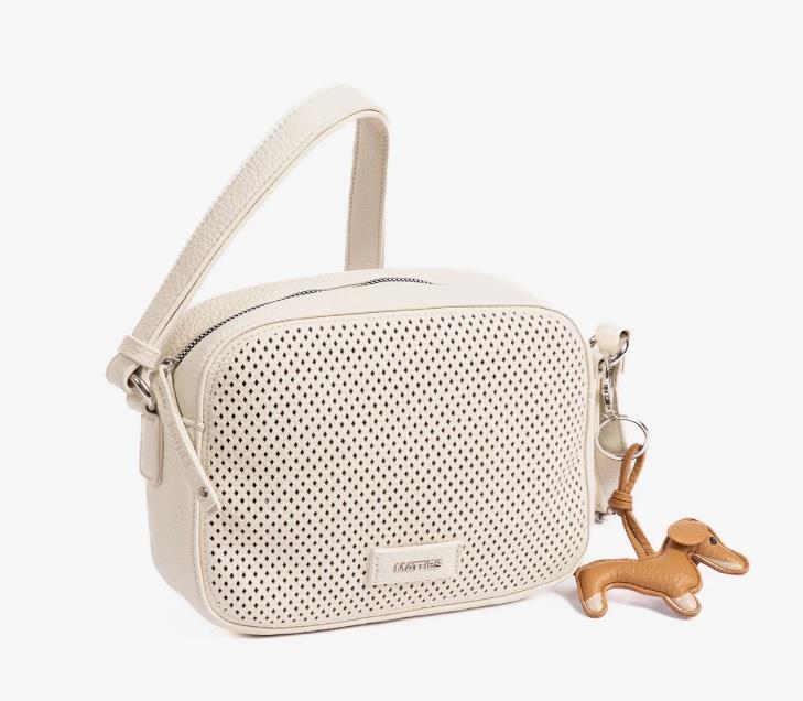 Bolso bandolera lowi perforado Matties 21060 Teckel beige