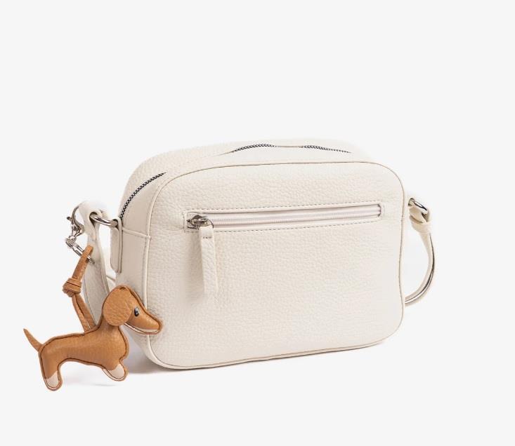 Bolso bandolera lowi perforado Matties 21060 Teckel beige trasera