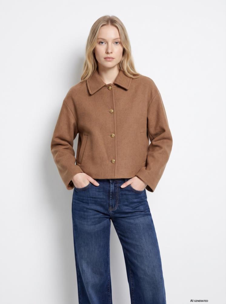 Chaqueta corta botonadura dorada Tiffosi Adeline_1 frontal
