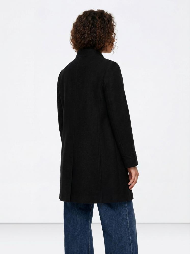 Abrigo cuello maho botones Tiffosi Florenca negro trasera