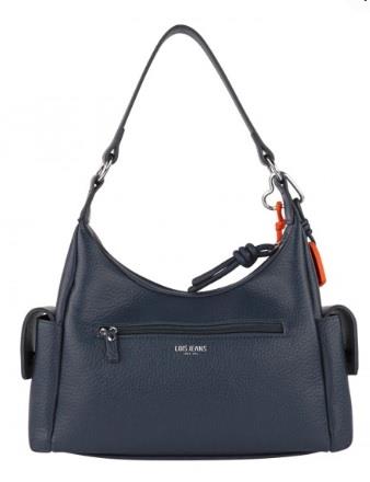 Bolso gondola con bolsos laterales Arsamar Lois marino trasera