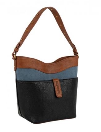 Bolso bandolera tricolor Arsamar Lois negro