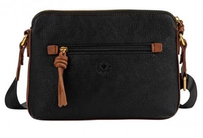 Bolso bandolera pequeño tricolor Arsamar Lois 329879 negro trasera
