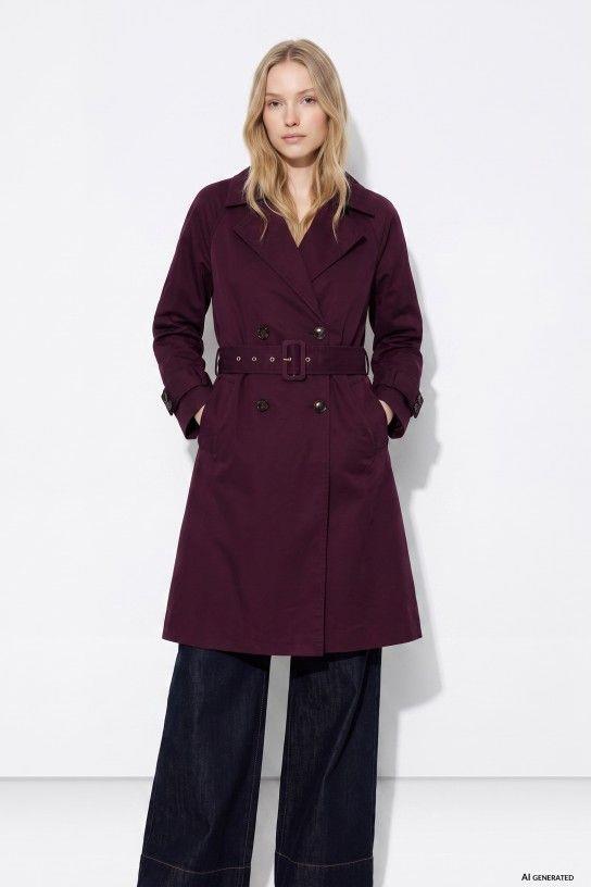 Trench doble botonadura Tiffosi Venus frontal