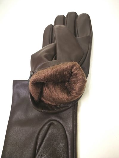 Guantes mujer A955 marrón detalle forro interior